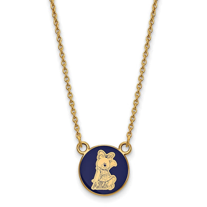 Gold Plated Sterling Silver Logoart Alpha Xi Delta Sorority Symbol Small Color Enamel Pendant 18 Inch Necklace