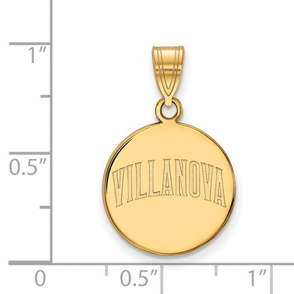 14K Yellow Gold Logoart Villanova University Medium Disc Pendant