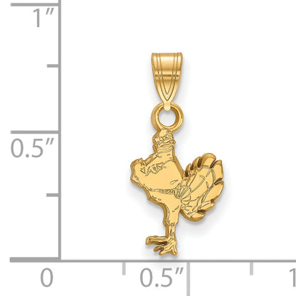 14K Yellow Gold Logoart Virginia Tech Hokiebird Small Pendant