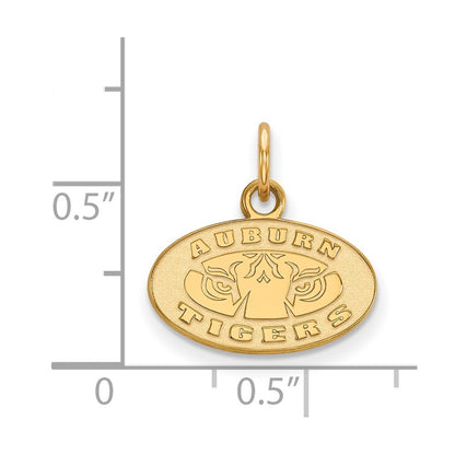 14K Yellow Gold Logoart Auburn Tigers Extra Small Pendant