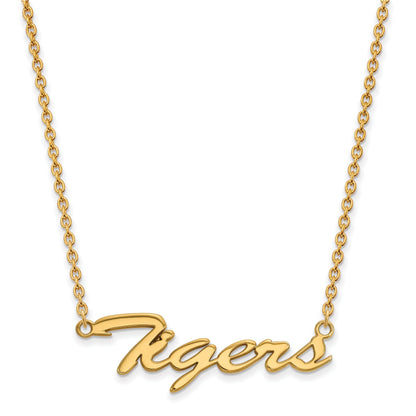 14K Yellow Gold Logoart Clemson University Tigers Script 18 Inch Necklace