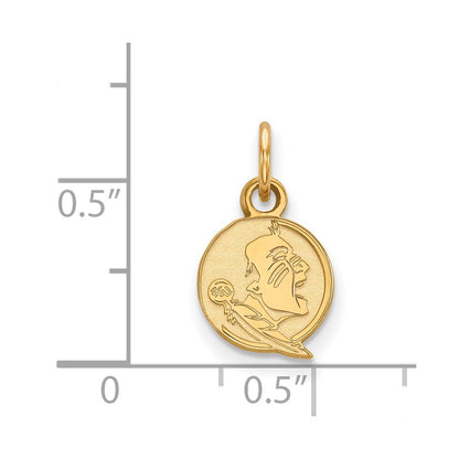 10K Yellow Gold Logoart Florida State University Seminole Extra Small Pendant