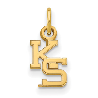 10K Yellow Gold Logoart Kansas State University K S Extra Small Pendant