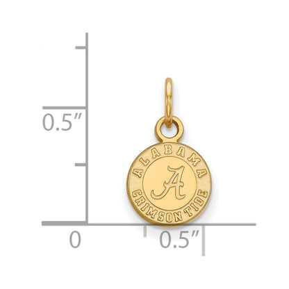 10K Yellow Gold Logoart University Of Alabama Crimson Tide Extra Small Disc Pendant