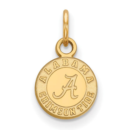 10K Yellow Gold Logoart University Of Alabama Crimson Tide Extra Small Disc Pendant