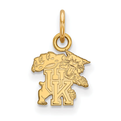 14K Yellow Gold Logoart University Of Kentucky U K Wildcat Extra Small Pendant