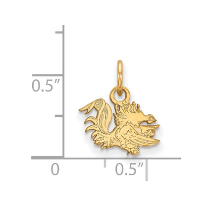 10K Yellow Gold Logoart University Of South Carolina Gamecock Extra Small Pendant