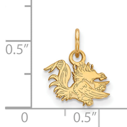 14K Yellow Gold Logoart University Of South Carolina Gamecock Extra Small Pendant