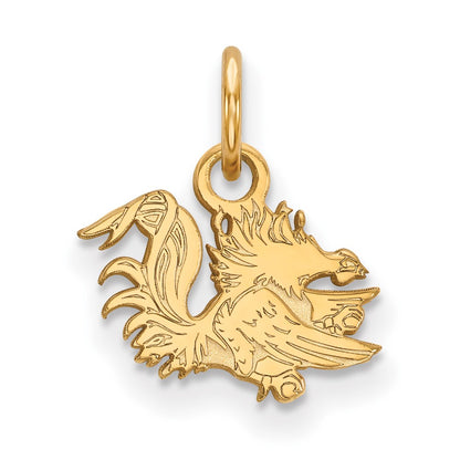 10K Yellow Gold Logoart University Of South Carolina Gamecock Extra Small Pendant