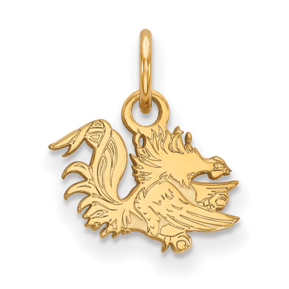 14K Yellow Gold Logoart University Of South Carolina Gamecock Extra Small Pendant