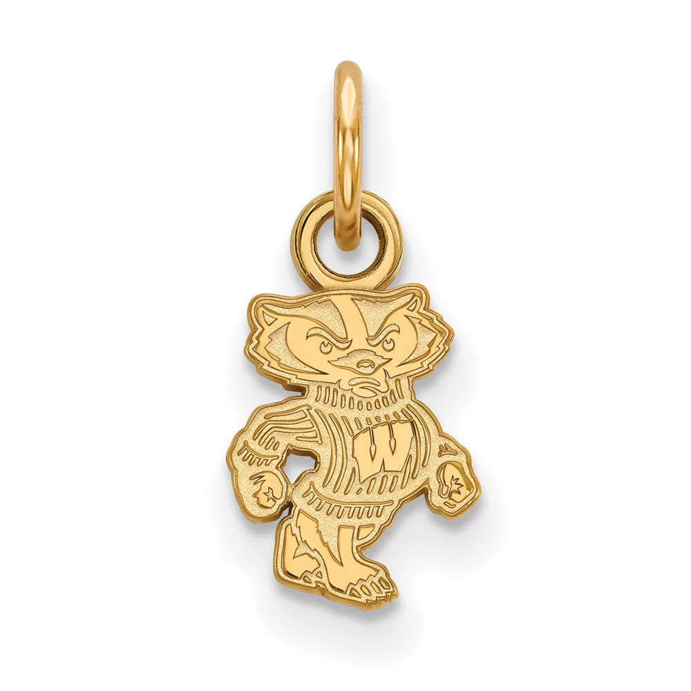 10K Yellow Gold Logoart University Of Wisconsin Badger Extra Small Pendant