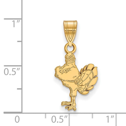 14K Yellow Gold Logoart Virginia Tech Hokiebird Medium Pendant