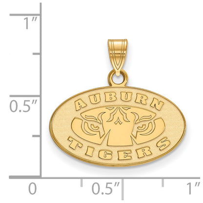 10K Yellow Gold Logoart Auburn Tigers Small Pendant