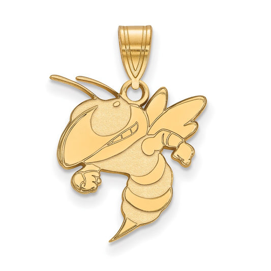 14K Yellow Gold Logoart Georgia Institute Of Technology Jacket Large Pendant