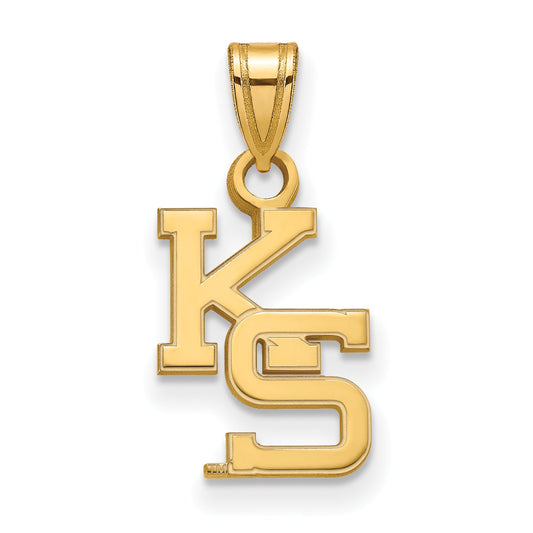 14K Yellow Gold Logoart Kansas State University K S Small Pendant