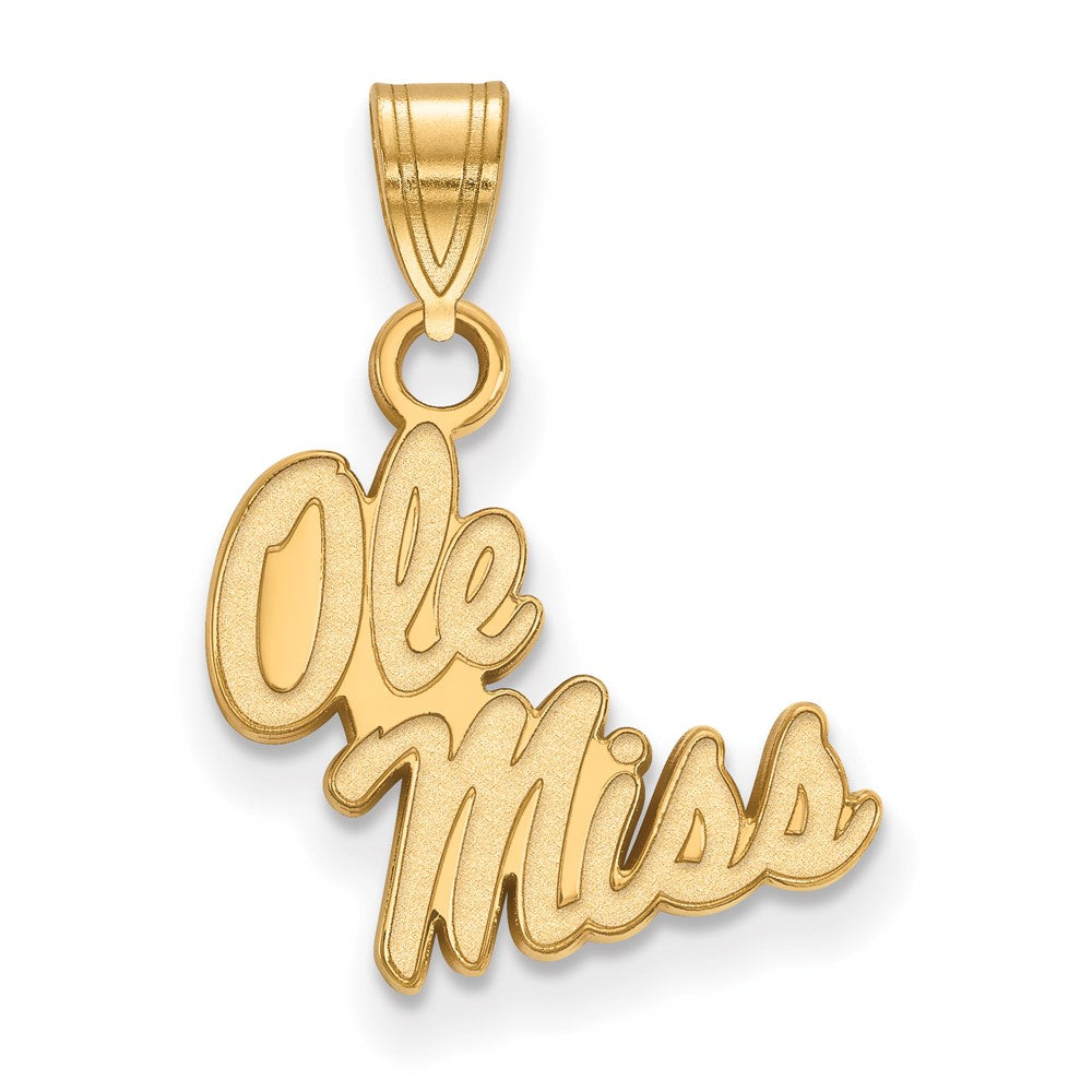 14K Yellow Gold Logoart University Of Mississippi Ole Miss Small Pendant