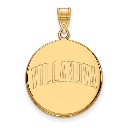 14K Yellow Gold Logoart Villanova University Large Disc Pendant