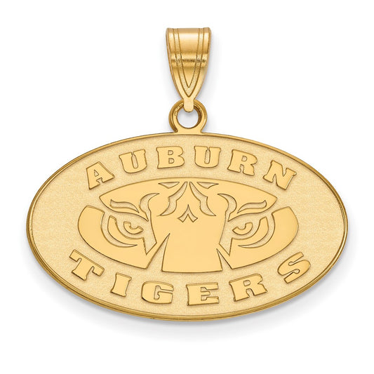 14K Yellow Gold Logoart Auburn Tigers Medium Pendant