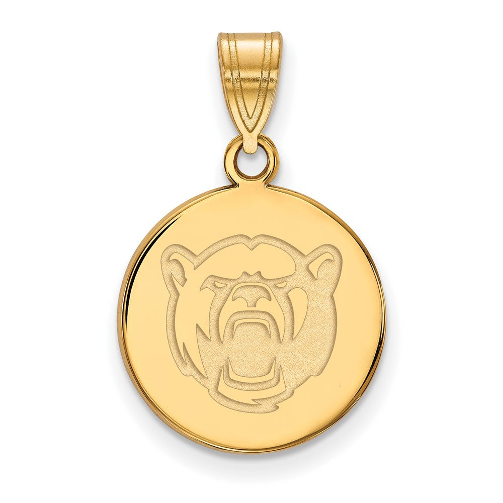 14K Yellow Gold Logoart Baylor University Medium Disc Pendant