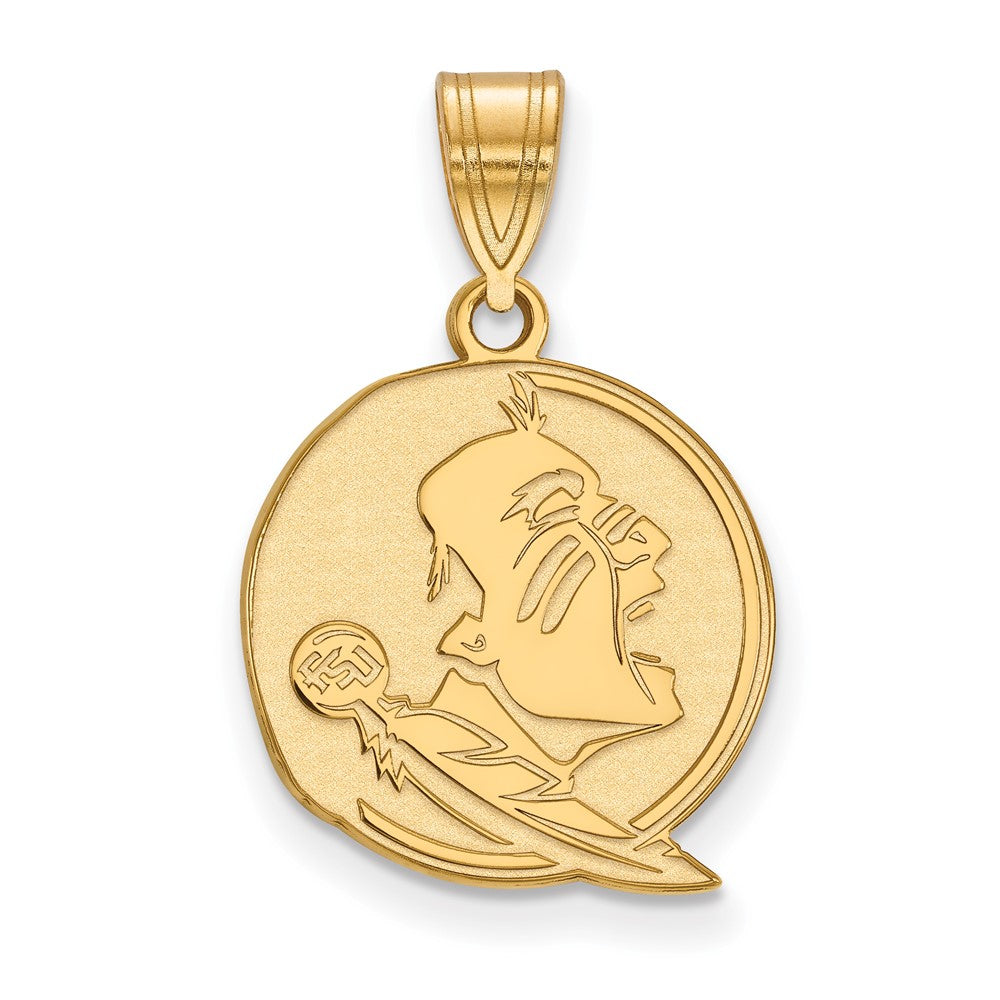 14K Yellow Gold Logoart Florida State University Seminole Medium Pendant
