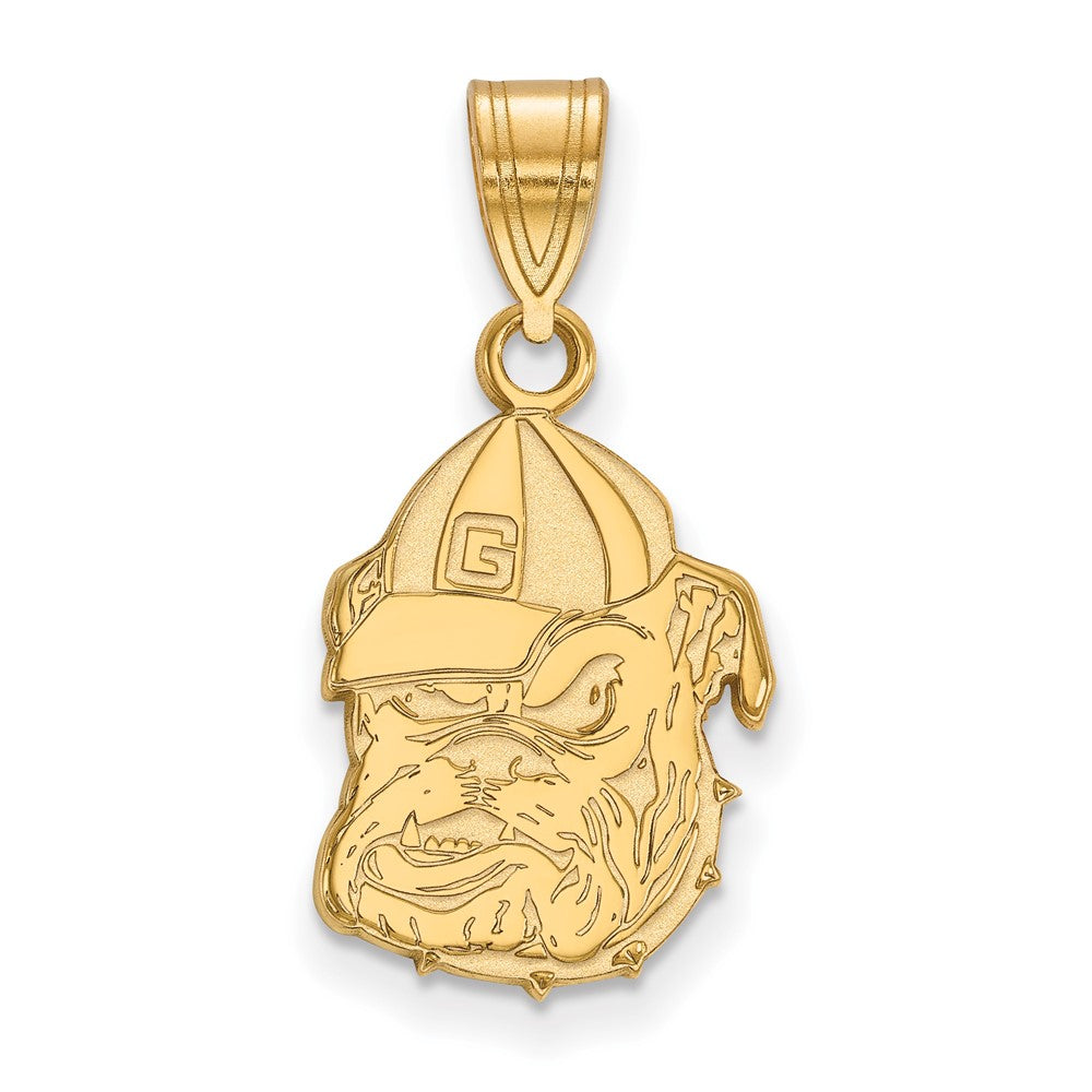 10K Yellow Gold Logoart University Of Georgia Bulldog Medium Pendant
