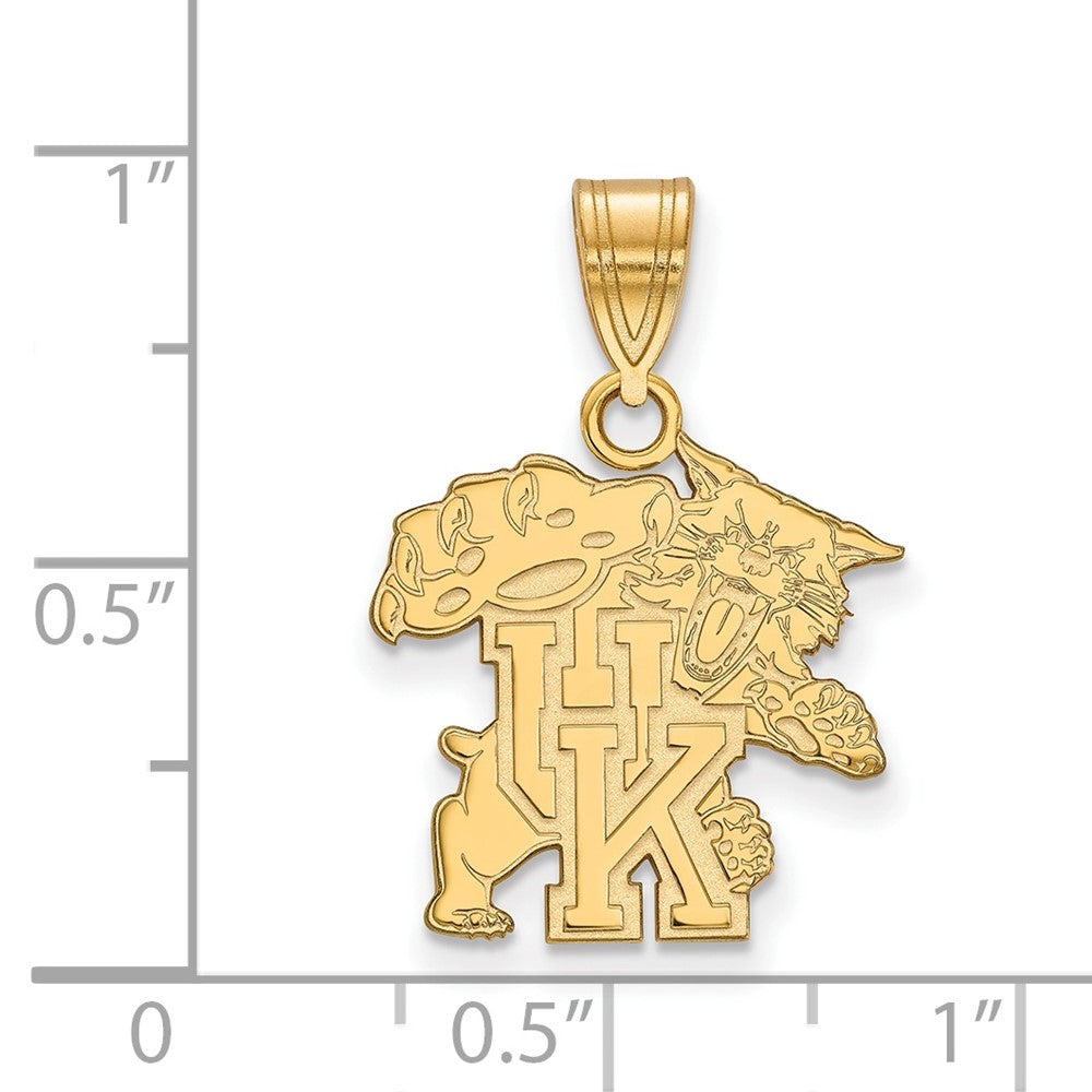 14K Yellow Gold Logoart University Of Kentucky U K Wildcat Medium Pendant