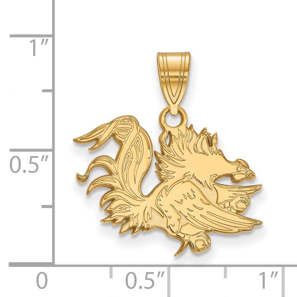 10K Yellow Gold Logoart University Of South Carolina Gamecock Medium Pendant