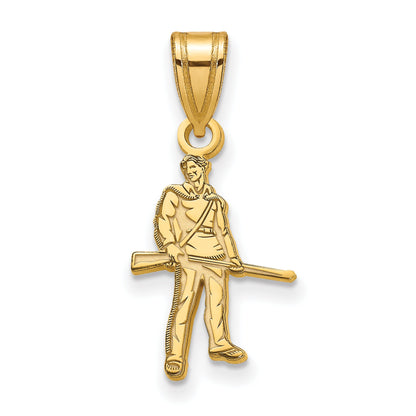 14K Yellow Gold Logoart West Virginia University Mountaineer Medium Pendant