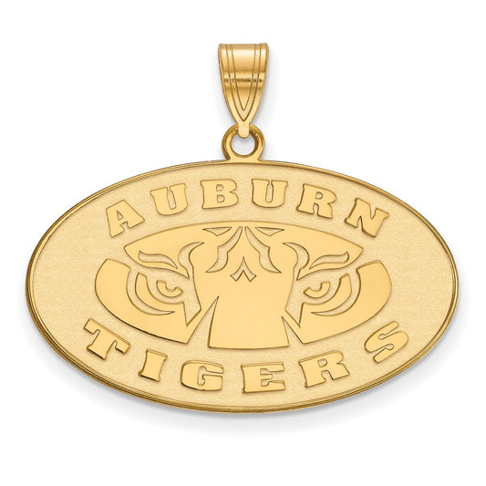 10K Yellow Gold Logoart Auburn Tigers Large Pendant