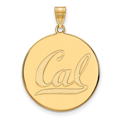10K Yellow Gold Logoart University Of California Berkeley Extra Large Disc Pendant