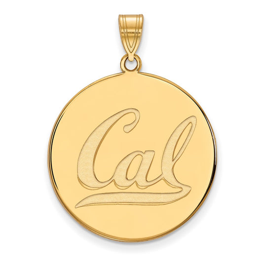 14K Yellow Gold Logoart University Of California Berkeley Extra Large Disc Pendant