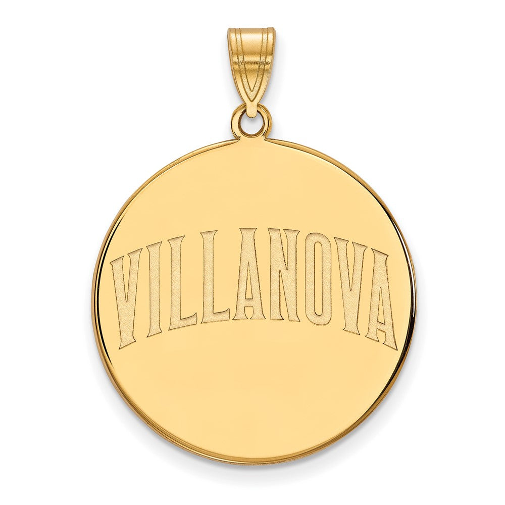 10K Yellow Gold Logoart Villanova University Extra Large Disc Pendant