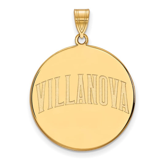 10K Yellow Gold Logoart Villanova University Extra Large Disc Pendant
