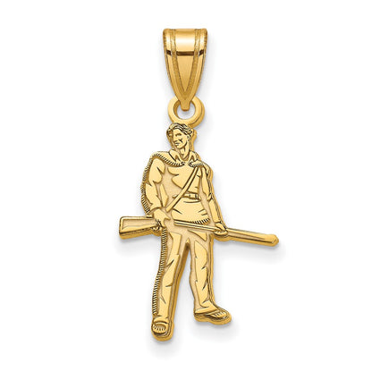 Gold Plated Sterling Silver Logoart West Virginia University Mountaineer Large Pendant