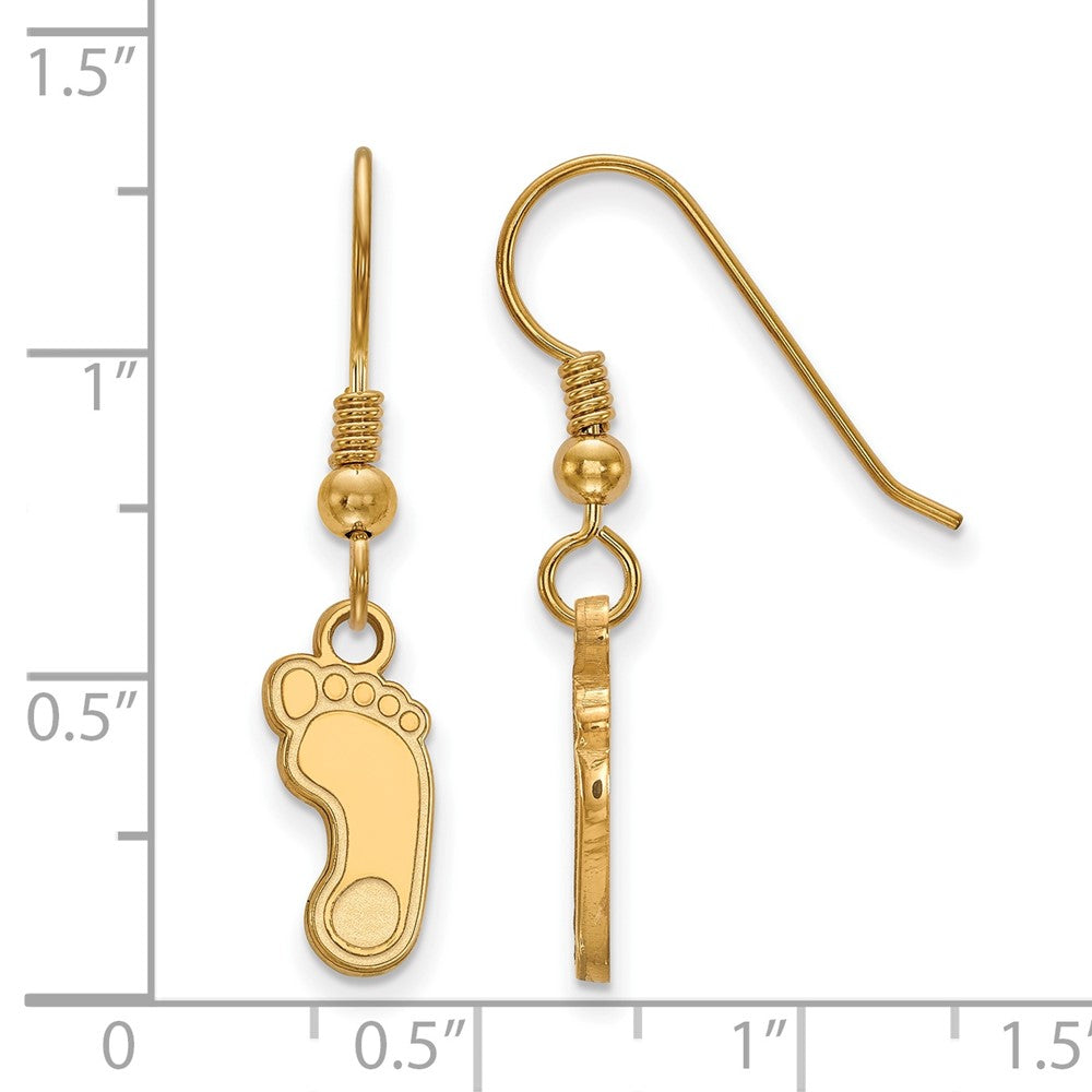 Gold Plated Sterling Silver Logoart University Of North Carolina Tar Heel Small Dangle Earrings