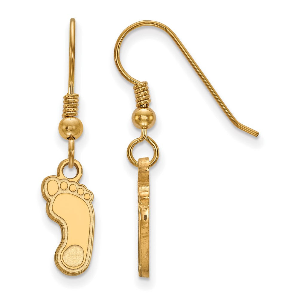 Gold Plated Sterling Silver Logoart University Of North Carolina Tar Heel Small Dangle Earrings