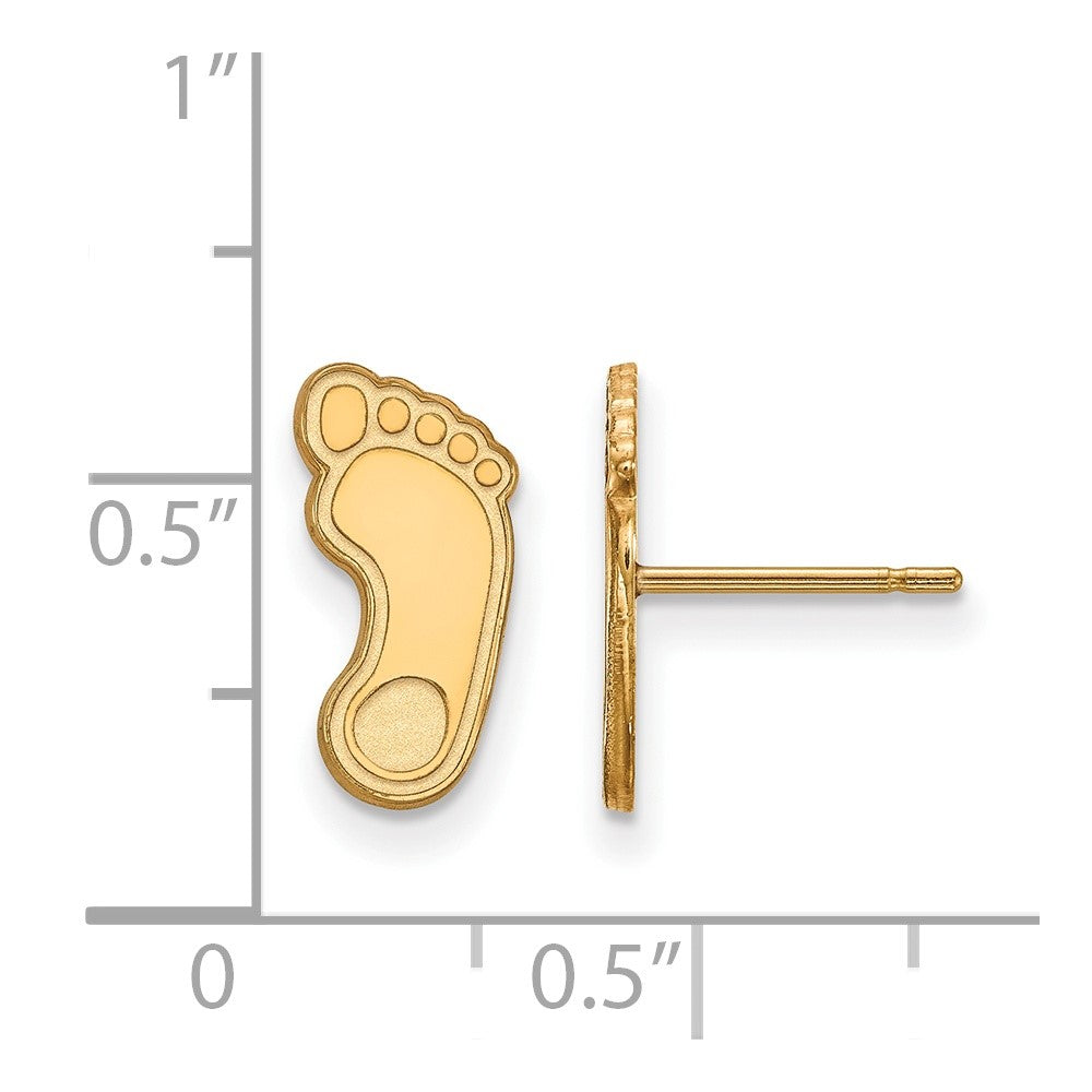 10K Yellow Gold Logoart University Of North Carolina Tar Heel Small Post Earrings