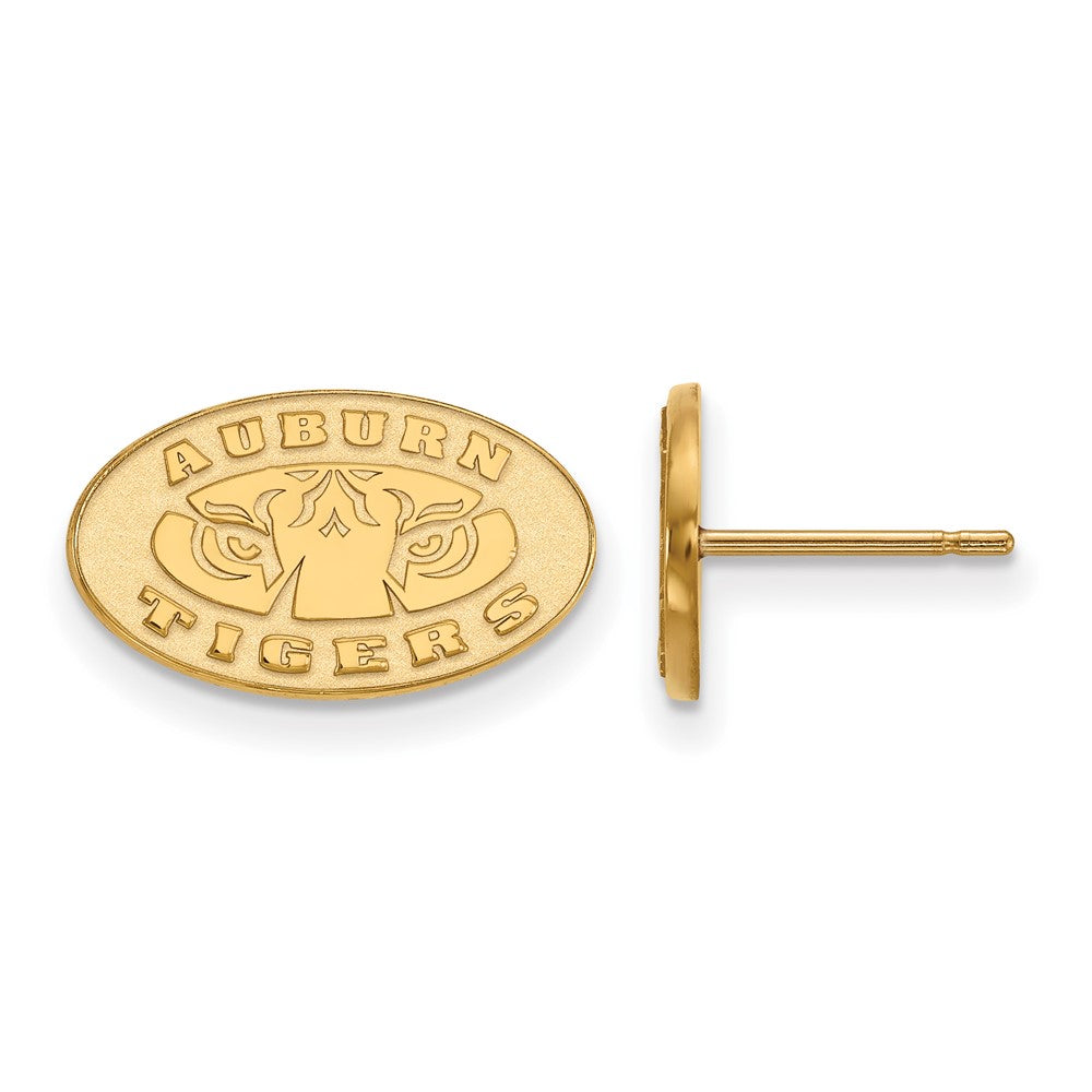 14K Yellow Gold Logoart Auburn Tigers Extra Small Post Earrings