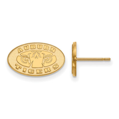 10K Yellow Gold Logoart Auburn Tigers Extra Small Post Earrings