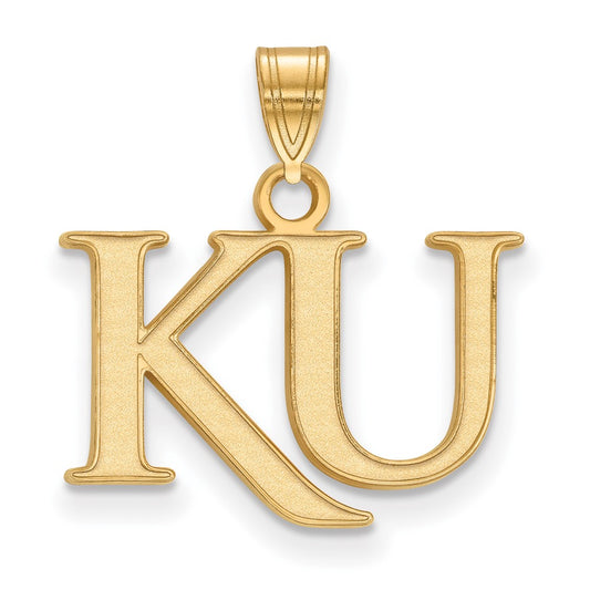 10K Yellow Gold Logoart University Of Kansas K U Small Pendant