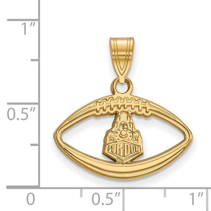 Gold Plated Sterling Silver Logoart Purdue University Boilermakers Train Logo Football Pendant