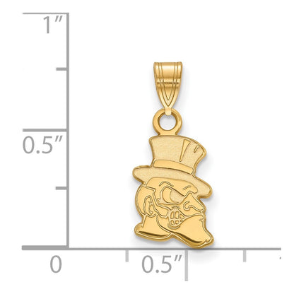 Gold Plated Sterling Silver Logoart Wake Forest University Demon Deacon Small Pendant