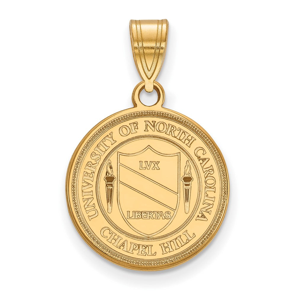 14K Yellow Gold Logoart University Of North Carolina Medium Crest Pendant