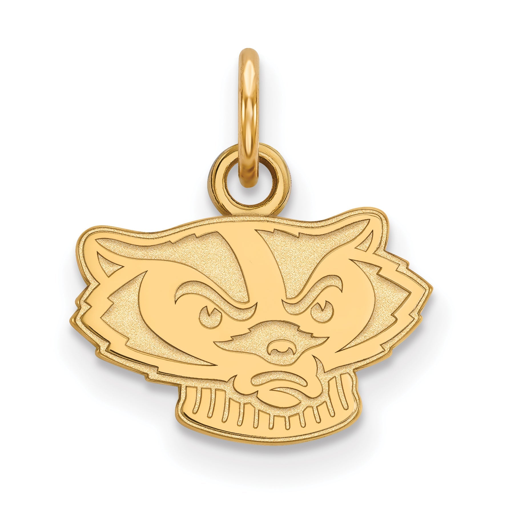 14K Yellow Gold Logoart University Of Wisconsin Badger Extra Small Pendant