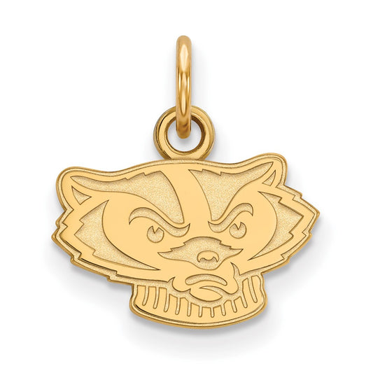 10K Yellow Gold Logoart University Of Wisconsin Badger Extra Small Pendant