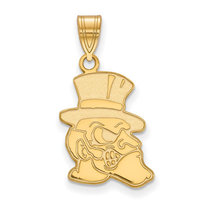 Gold Plated Sterling Silver Logoart Wake Forest University Demon Deacon Large Pendant