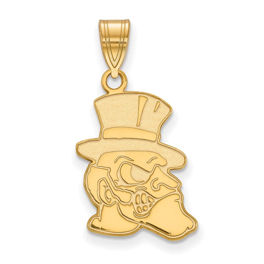 Gold Plated Sterling Silver Logoart Wake Forest University Demon Deacon Large Pendant
