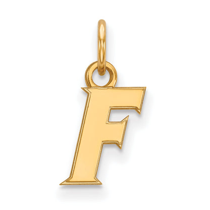 Gold Plated Sterling Silver Logoart University Of Florida Letter F Extra Small Pendant