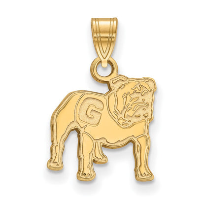 10K Yellow Gold Logoart University Of Georgia Bulldog Small Pendant