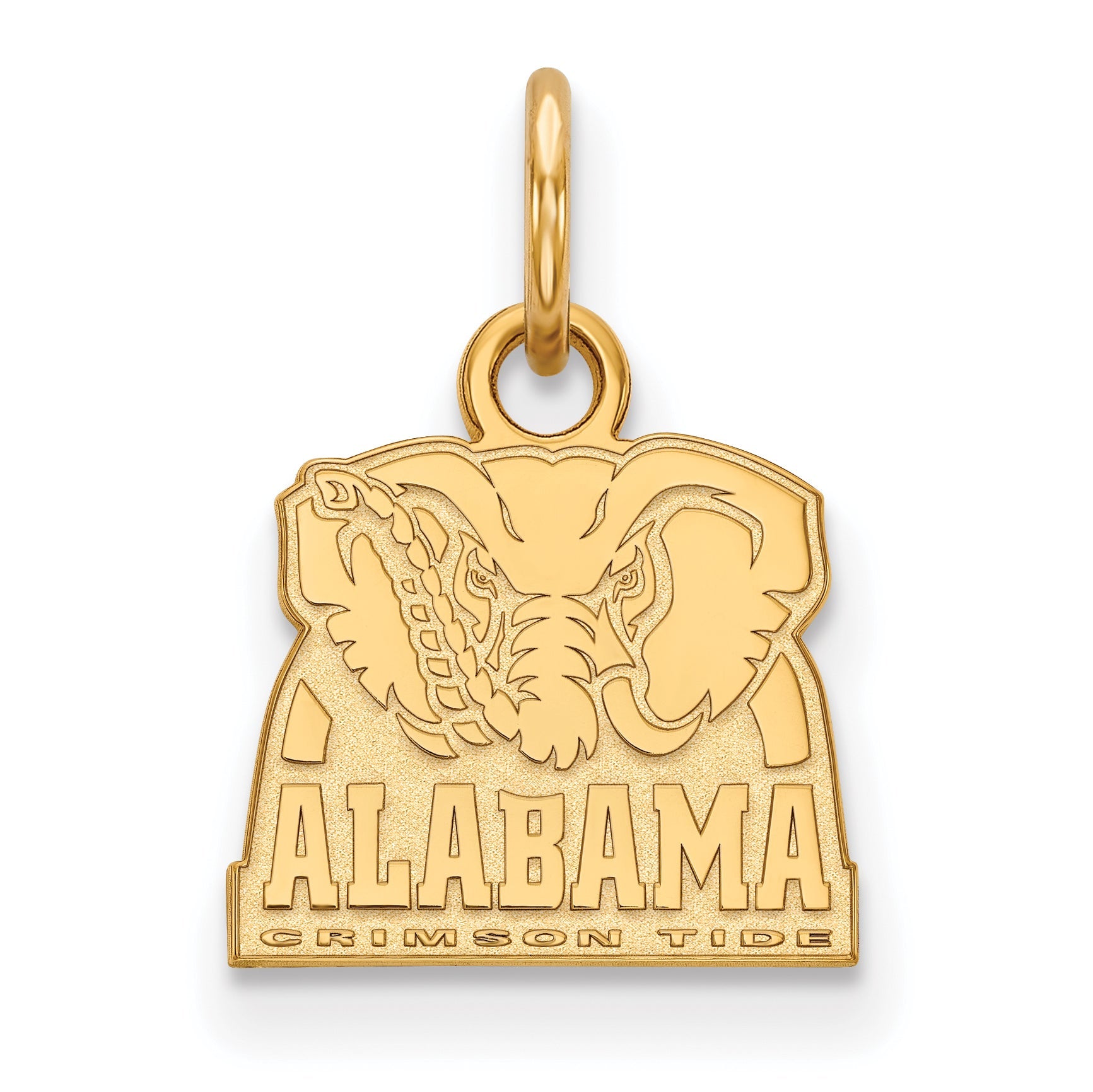 14K Yellow Gold Logoart University Of Alabama Elephant Extra Small Pendant